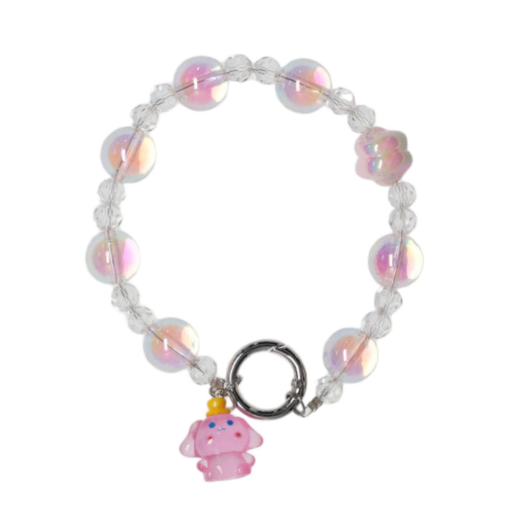 Luminous pearl color pink + cinnamon dog chain - Phonecare