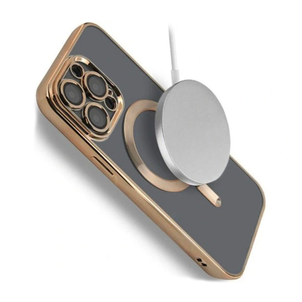 Luxury Mobilskal med Magsafe iPhone 12 Pro Max - Guld - PhonecareMobilskalGold