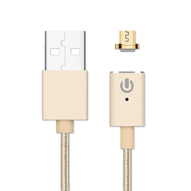 Magnetisk Micro - USB Flätad kabel - Guld - PhonecareLaddkabel