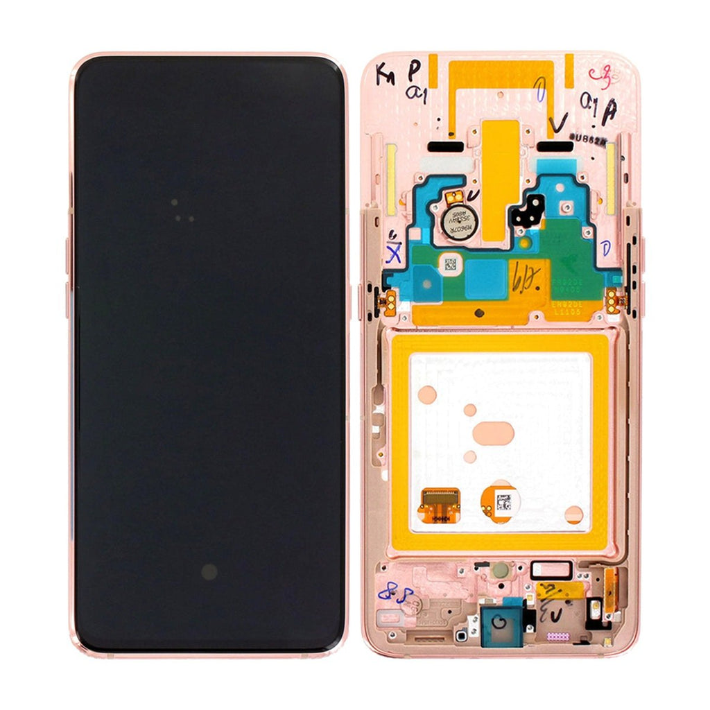 Samsung Galaxy A80 (SM - A805F) LCD Skärm med Display Original - Rosa Guld