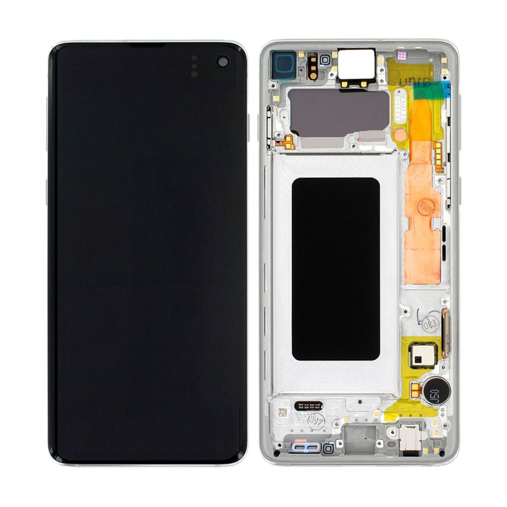 Samsung Galaxy S10 Skärm med LCD Display Original - Vit