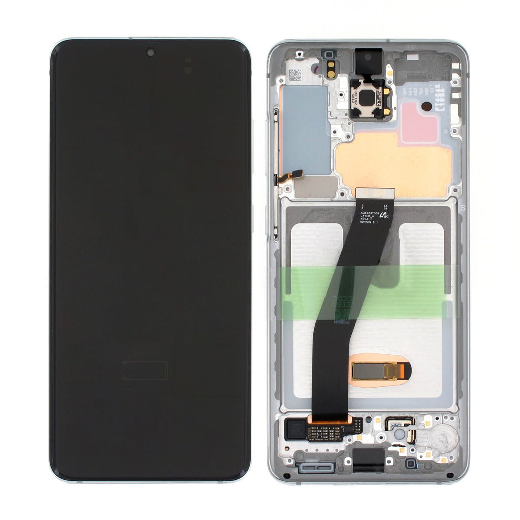 Samsung Galaxy S20 4G/5G (G980/G981) Skärm med LCD Display Original - Vit