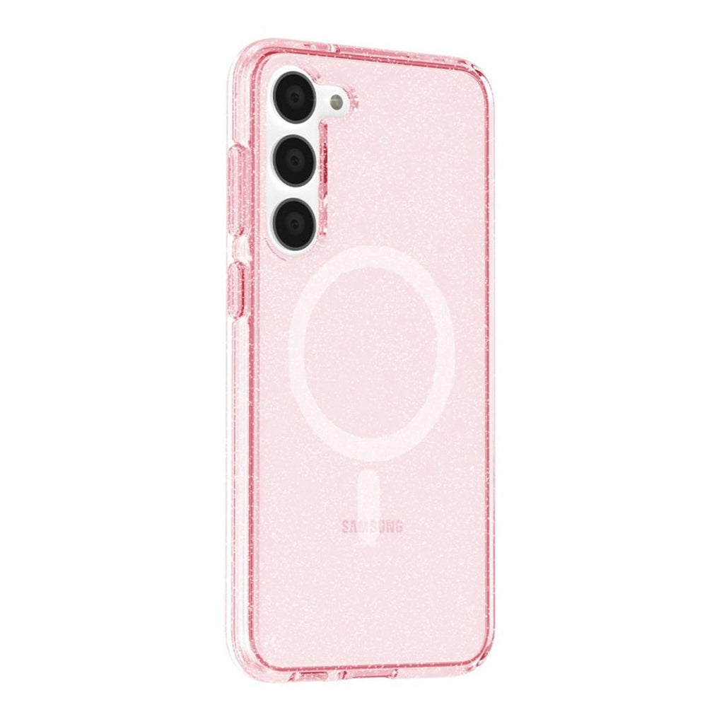 Samsung Galaxy S23 Mobilskal Glitter Magsafe - Rosa