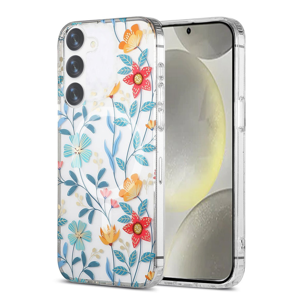 Samsung Galaxy S23 Mobilskal Magnet - Blommor & Kvistar